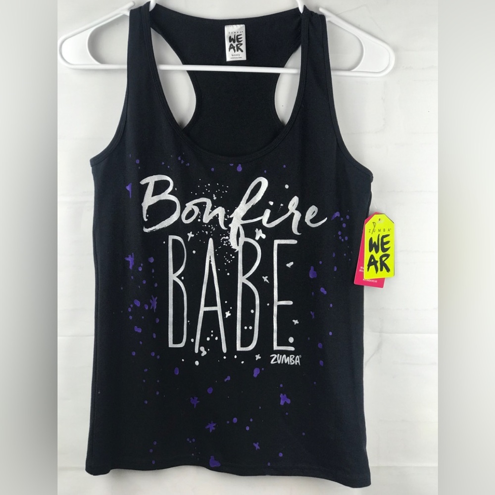 NWT: Zumba WEAR- Black tank size unknown SEE measurements